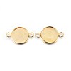 201 Stainless Steel Cabochon Connector Settings X-STAS-F191-15G-D-1