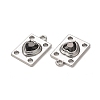 Rack Plating Alloy Glass Pendants PALLOY-P291-06B-03-3