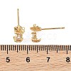 SHEGRACE Apple Brass Micro Pave Clear Cubic Zirconia Stud Earrings XGRQ4N428-715G-3