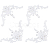 PU Flower Carved Corner Decor AJEW-WH0709-423-1