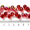 Electroplate Glass Beads Strands EGLA-D030-17F-4