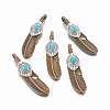 Tibetan Style Alloy Big Pendants TIBEP-G010-01AB-1
