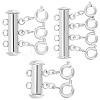 3Pcs 3 Styles 304 Stainless Steel Slide Lock Clasps STAS-UN0042-03P-1