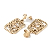Rectangle 304 Stainless Steel Shell Stud Earrings EJEW-L283-037G-2