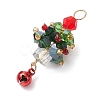 3Pcs 3 Colors Christmas Theme Glass Pendants PALLOY-JF02892-4