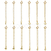 12Pcs 4 Styles Brass Curb Chain Extender KK-HS0015-33G-1