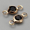 Brass Rhinestone Connector Charms RB-WH0001-08D-2