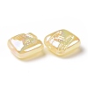 Rainbow Iridescent Plating Acrylic Beads OACR-A010-06C-2