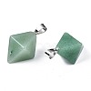 Natural Green Fluorite Pendants G-N326-107E-3