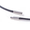 Waxed Polyester Cord Necklace Making MAK-I011-05-A-3
