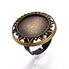 Adjustable Alloy & Iron Bezel Cup Ring Base with Rotatable Tray MAK-T012-12AB-1