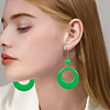 6 Pairs 6 Colors Donut Resin Dangle Earrings with Iron Pins for Women EJEW-AN0004-14-5