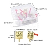 8Pcs 2 Colors Rack Plating Alloy Stud Earring Findings FIND-YW0003-82C-4