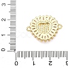 Brass Pave Clear Cubic Zirconia Connector Charms KK-A293-12G-05-3