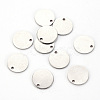 Non-Tarnish 201 Stainless Steel Stamping Blank Tag Pendants X-STAS-T058-12mm-P-1