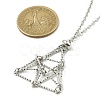 Tarnish Resistant 304 Stainless Steel Cable Chain Macrame Pouch Empty Stone Holder for Pendant Necklaces Making NJEW-TA00118-02-4