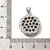 Brass with Natural Shell Carved Pendants KK-Z091-07P-01-3