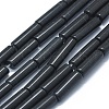 Natural Black Stone Beads Strands G-F631-D10-1