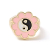Enamel Flower with Yin Yang Finger Rings RJEW-H108-01A-KCG-2