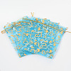 Heart Printed Organza Bags OP-R022-13x18-01-2