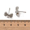 Rack Plating Brass & Cubic Zirconia Stud Earring Findings KK-G487-08P-3