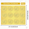 34 Sheets Self Adhesive Gold Foil Embossed Stickers DIY-WH0509-014-2