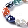 Glazed Porcelain Beads PORC-M003-09E-3