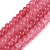 Imitation Jade Crackle Glass Beads Strands GLAA-Q108-05A-A07-1