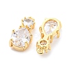 Brass with Glass Pendants KK-Z034-01G-2