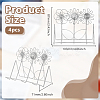 4Pcs Flower Stainless Steel Desktop Business Card Holder AJEW-GO0004-80-2