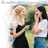 Glass Teardrop Hanging Suncatchers HJEW-WH0201-002-4