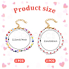 4Pcs 2 Styles Acrylic Beads Bracelets for Women BJEW-HY0001-13-2