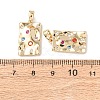 Brass Micro Pave Cubic Zirconia Pendants KK-D223-02G-3