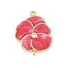 Brass Enamel Connector Charms KK-L275-57G-09-1