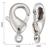 Platinum Brass Lobster Claw Clasps X-KK-902-N-NF-4