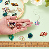 22Pcs 11 Style Cellulose Acetate(Resin) Pendants KY-BT0001-04-6