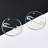 Transparent Resin Pendants RESI-N030-005C-4
