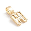 Brass Micro Pave Cubic Zirconia Pendants ZIRC-G165-13G-H-3