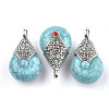 Tibetan Style Resin Pendants RESI-T022-16G-2