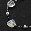 Opalite Nuggets Link Chain Necklaces NJEW-H041-06P-02-2