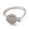 Rotatable Cat Eye Open Ring with Cubic Zirconia RJEW-Q776-01G-02-4
