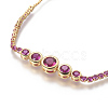 Adjustable Brass Micro Pave Cubic Zirconia Bolo Bracelets BJEW-F404-01B-G-2