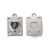 Rack Plating Alloy Glass Pendants PALLOY-P291-06B-03-1