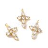 Brass Micro Pave Cubic Zirconia Pendants KK-B059-18G-3