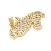 Brass Micro Pave Cubic Zirconia Pendants KK-B161-03G-2