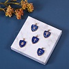 5Pcs 5 Styles Real 18K Gold Plated Brass Micro Pave Clear Cubic Zirconia Enamel Pendants ZIRC-SZ0001-35-4