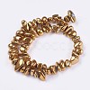 Electroplated Natural Quartz Crystal Beads Strands X-G-I201-B04-1