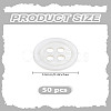50Pcs 4-Hole Shell Buttons BUTT-LP0001-02-2