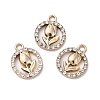 Rack Plating Alloy Crystal Rhinestone Pendants RB-L036-VF875-2-3