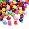 Opaque Acrylic Beads OACR-H058-13-1